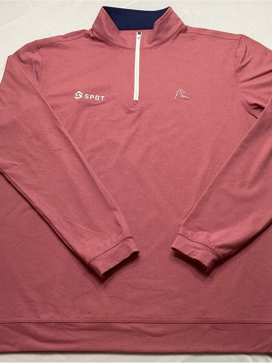 Rhoback Other - Rhoback Men's 1/4 Zip Pullover Large Rose Performance Golf SPOT Logo Stretch EUC